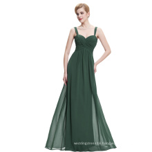 Starzz Sweetheart Sleeveless Dark Green Chiffon Long Evening dress ST000065-4